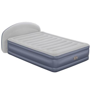 Bestway Doppelluftbett mit LoungeLux Kopfteil und integrierter Elektropumpe