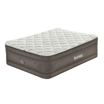 Bestway Fortech Doppelluftbett mit Reissverschlussbezug + Pumpe, 203x152x51cm
