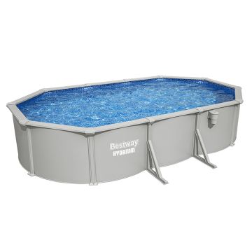 Bestway Hydrium 610 x 366 x 122 cm Oval Steel Wall Above Ground Pool Set