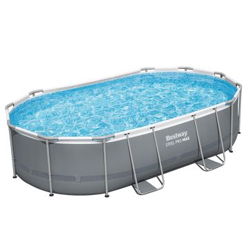 Bestway Power Steel Frame Pool Komplett- Set 488 x 305 x 107 cm