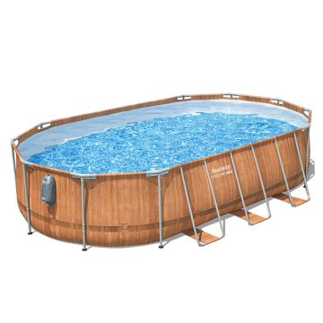 Bestway Power Steel Comfort Jet Series Frame Pool Komplett-Set 610x366x122
