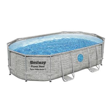 Bestway Power Steel Swim Vista Series II Frame Pool Komplett-Set 488x305x107 cm