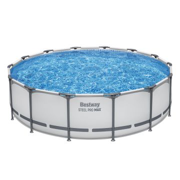Bestway Steel Pro MAX Frame-Pool Komplett-Set, rund 427 x 107 cm