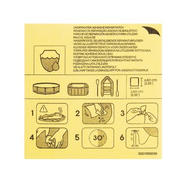 Bestway Wasserfeste selbstklebende Reparaturflicken 6,5 x 6,5 cm, 10 Stück