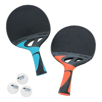 Cornilleau Tischtennisschläger-Set Tacteo Duo inkl. 3 Bälle