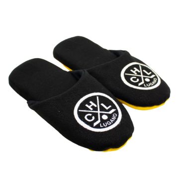 HC Lugano Slippers schwarz