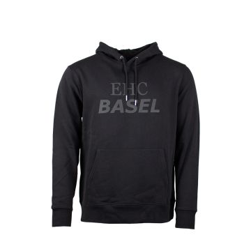 EHC Basel Hoodie Ton in Ton schwarz